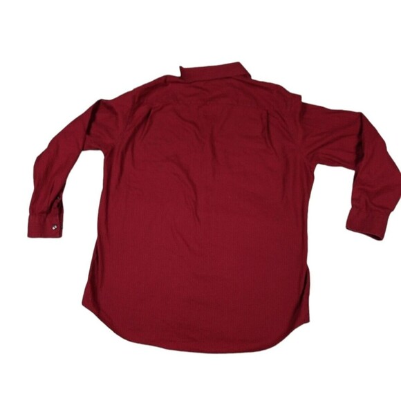 Apt. 9 Mens Casual Shirt XL Red Button Down Dress Long Sleeve Spread Collar - Picture 3 of 7
